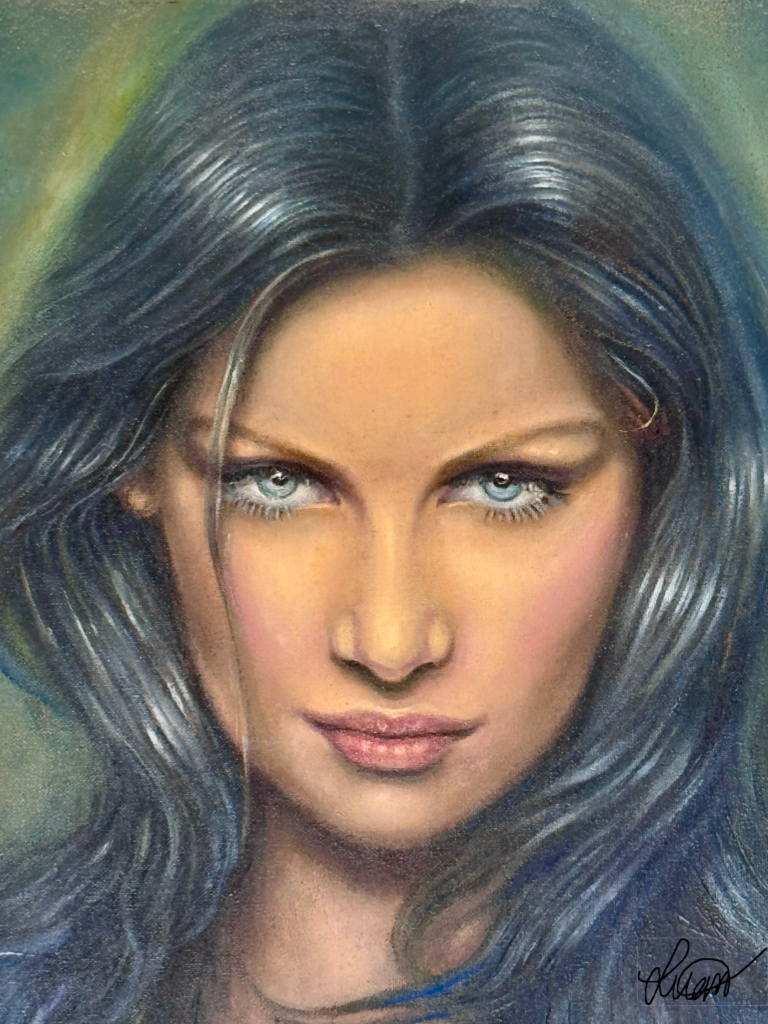Geisha - peinture à l'huile